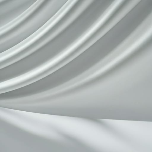 Minimalist soft white silk fabric with elegant drapes and soft shadows